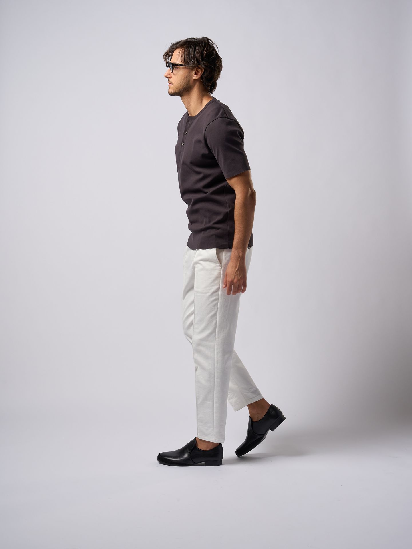 【予約品9月19日 10時締め】 ct surf henley S/S / ニットソー / ダークグレー
