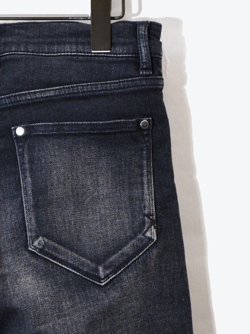 Supima Stretch Denim USED Semi-saruel Pants / セミサルエルパンツ / Dグレー 【ys Yuji SUGENO】