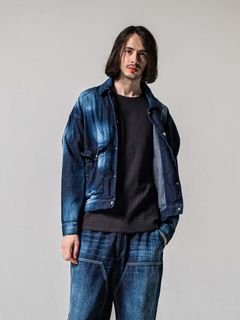 【予約品 11月16日(日) 締切】LDENIM AG FLIGHT JK / ライトデニム ミリタリージャケット / インディゴユーズド