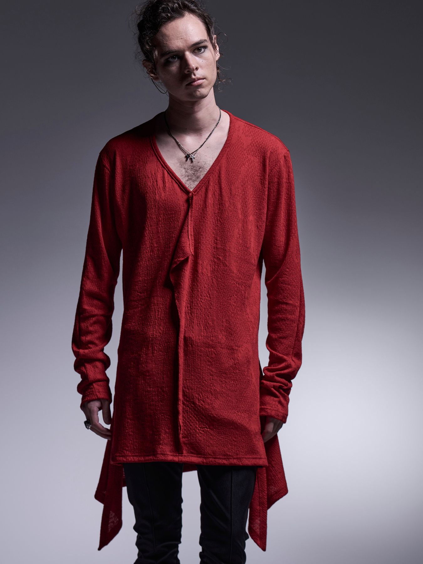 【予約品 7月13日(日) 締切】Flare Frill T-Shirt / フレアフリルTシャツ / レッド