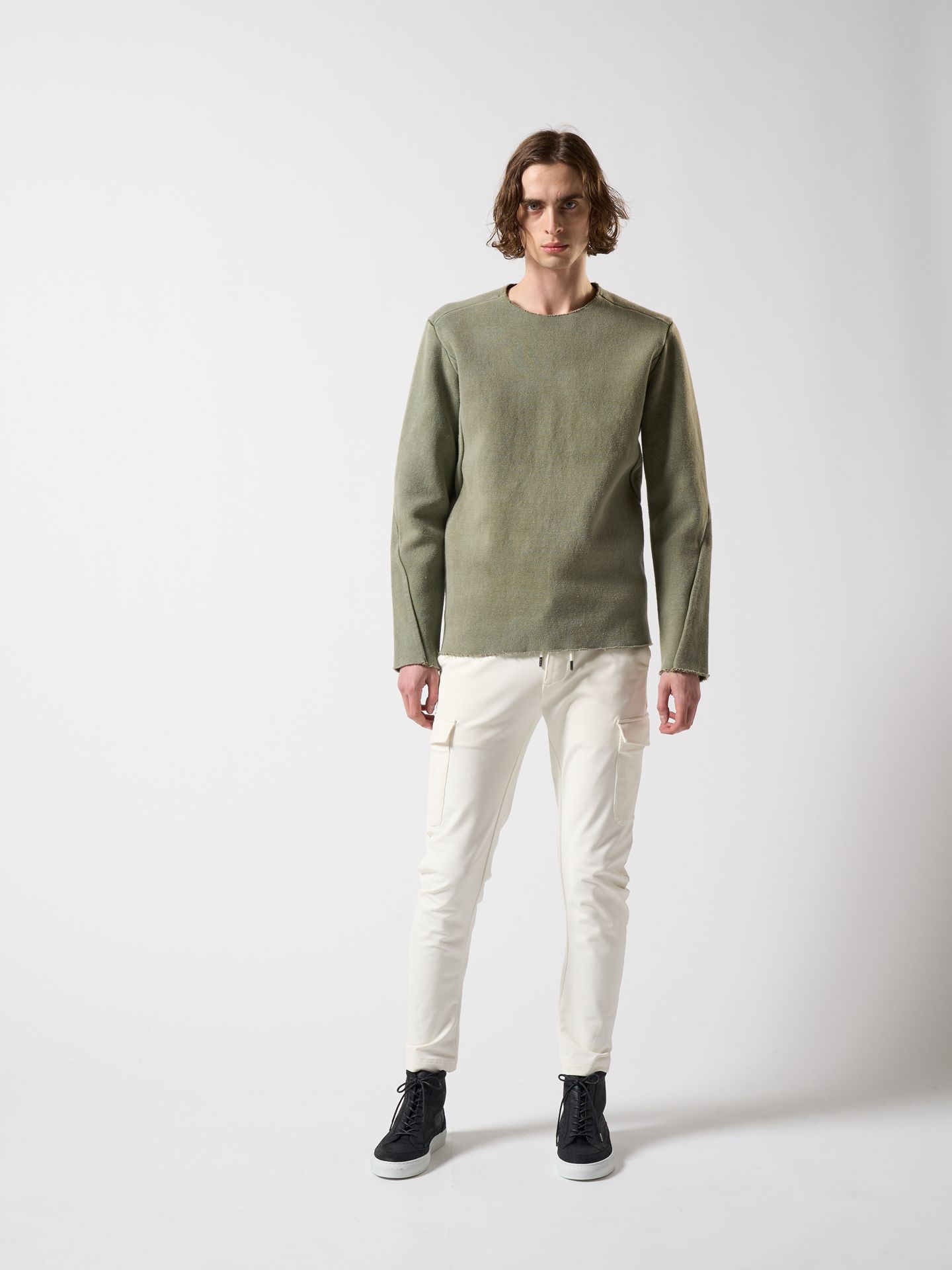 【予約品】 double face hard sweat / スウェット / ダスティオリーブ