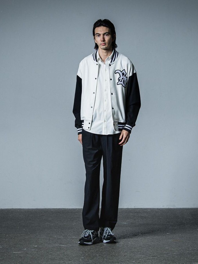 《予約品》 RC JERSEY OVER VARSITY JACKET / スタジャン / ホワイト