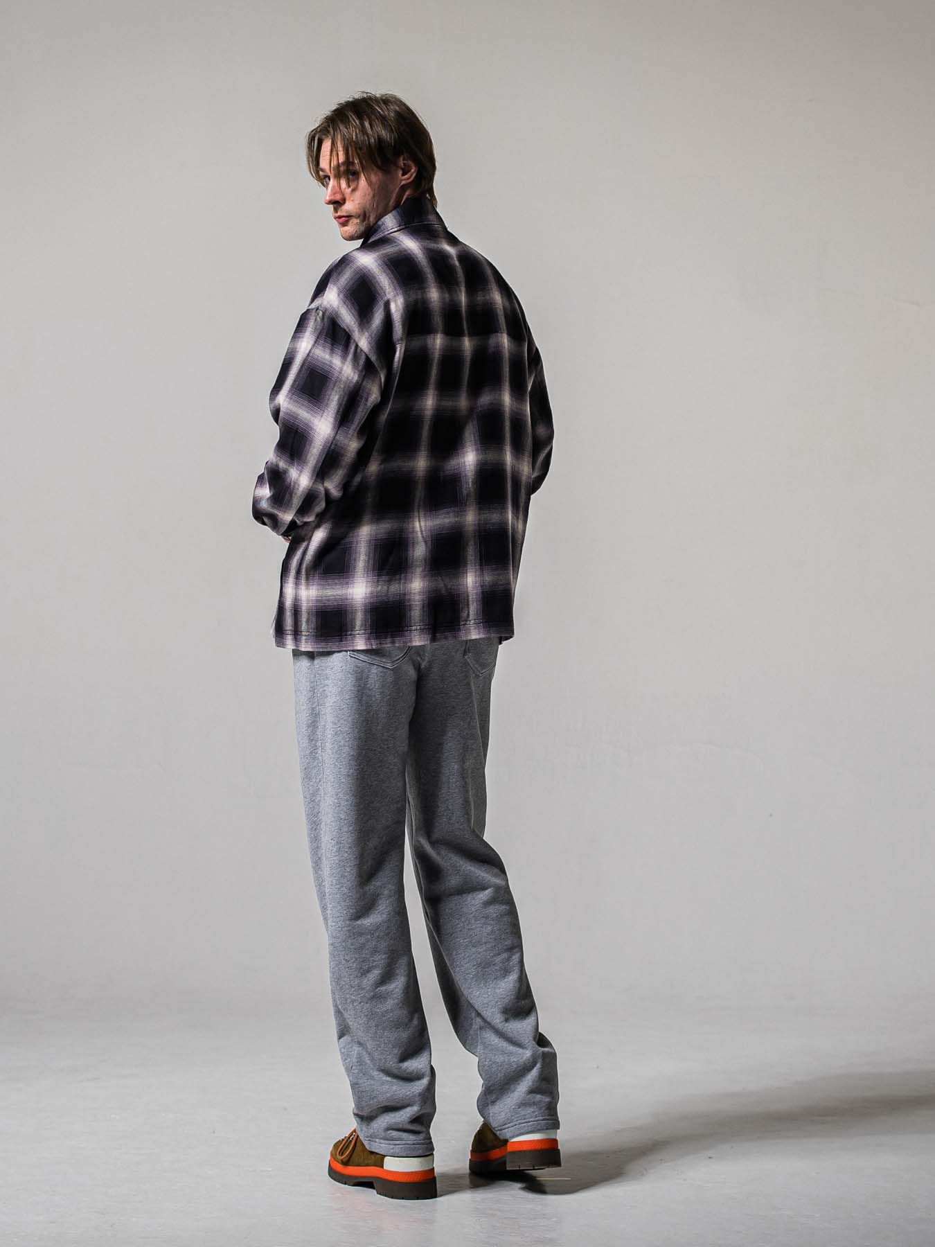 【予約品 11月16日(日) 締切】HF URAKE WIDE TUCK PANTS / 裏毛 セミワイドシルエット ワンタック イージーパンツ / グレー