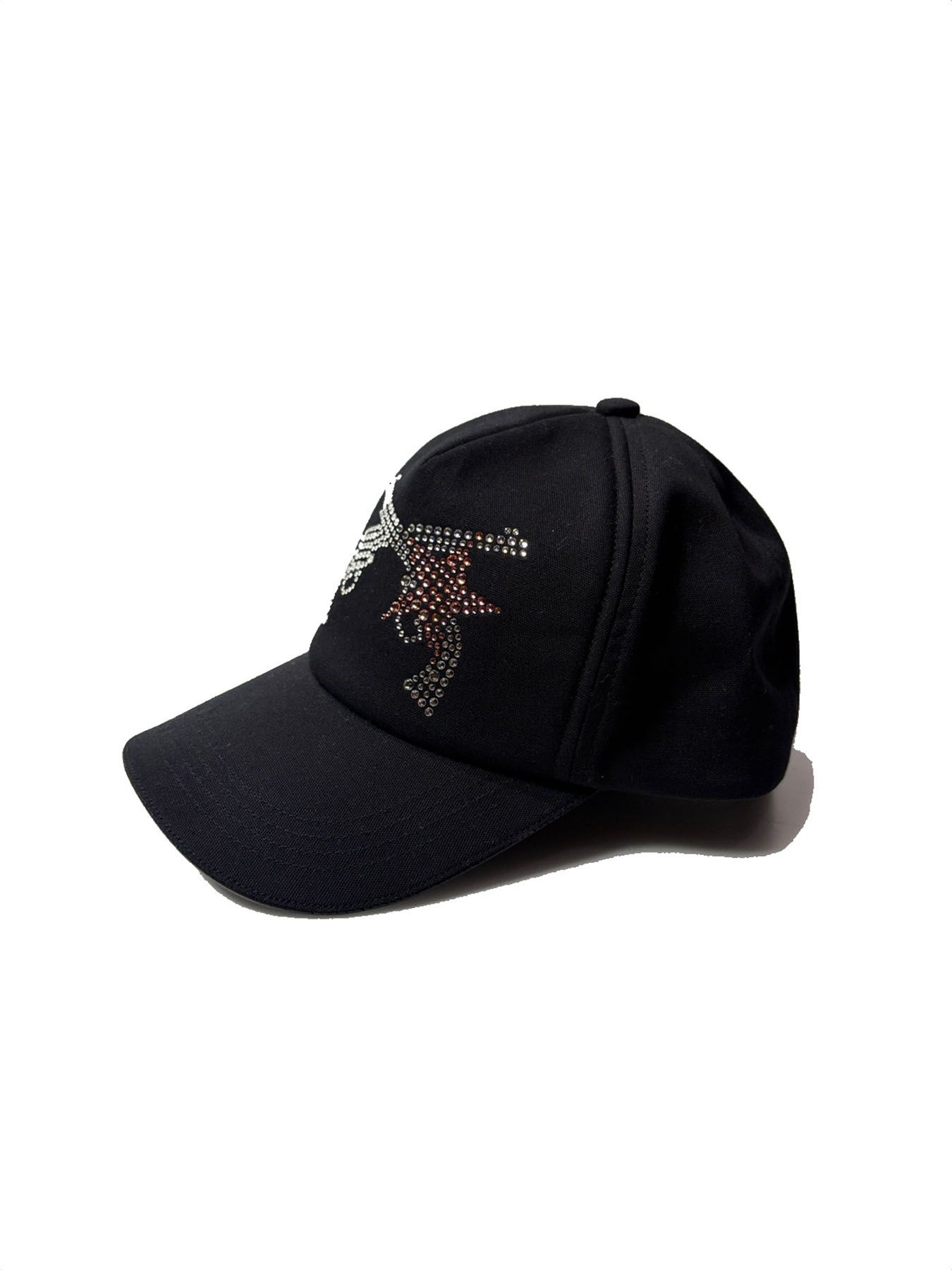 【予約品 3月9日(月) 18:00 締切】CROSSGUN STAR BB CAP / クリスタル クロスガン スター ベースボールキャップ / ブラック×ライトローズ