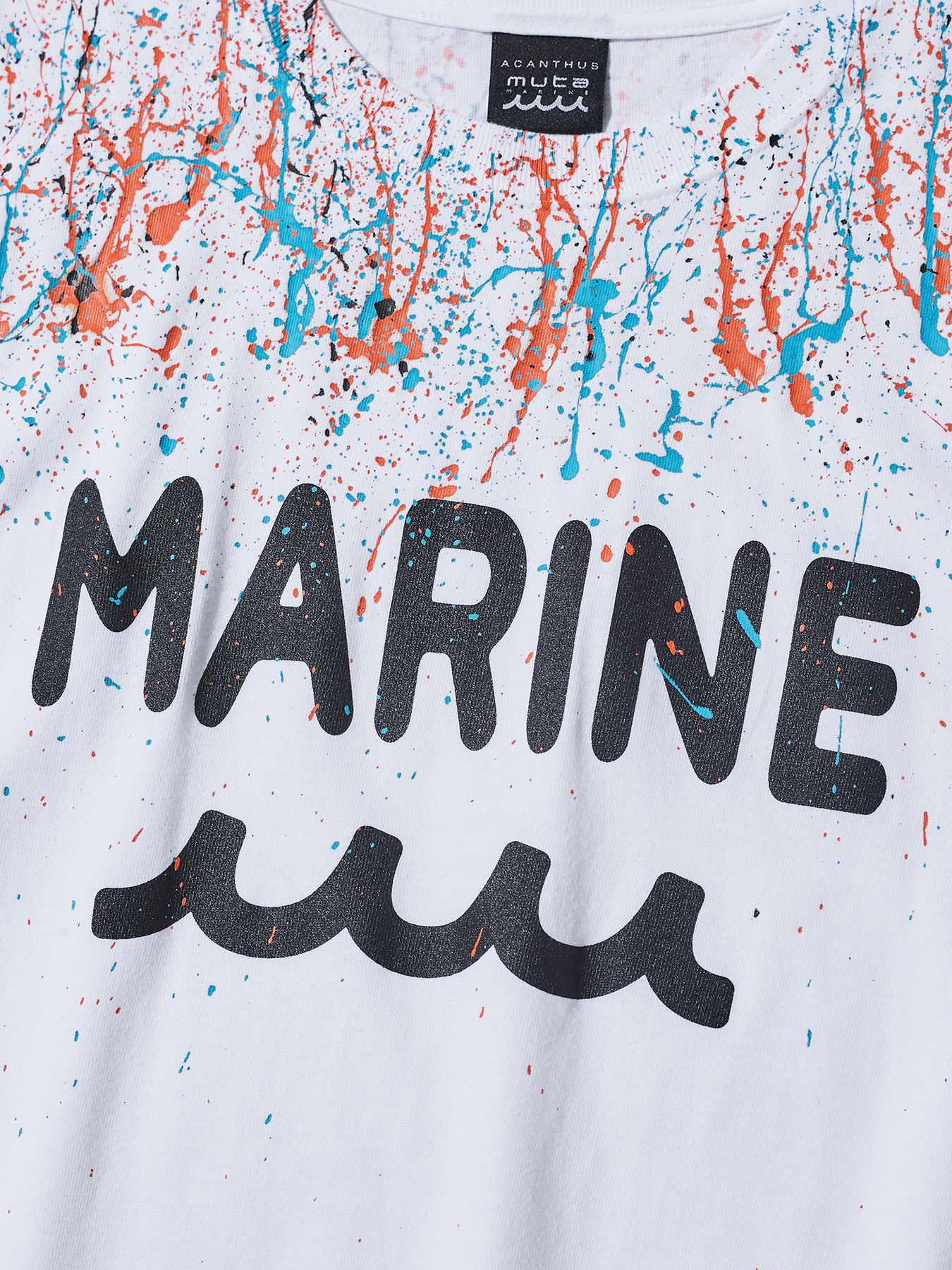 【予約品 10月9日(木) 締切】muta Splash Marine Logo Tee / Tシャツ / ホワイト【Acanthus × muta MARINE】