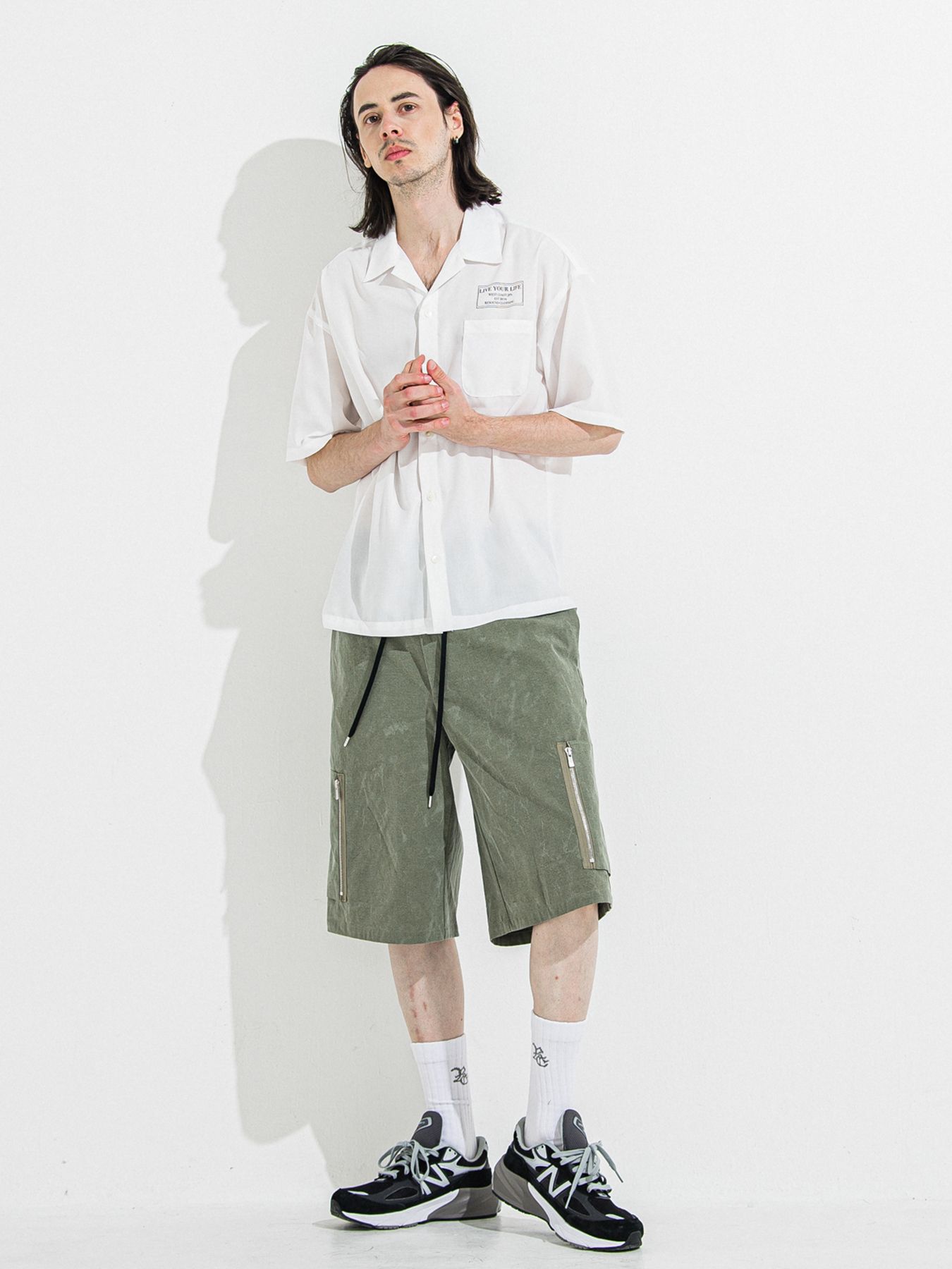【予約品 】DAVID CARGO HALF PANTS / デヴィッドカーゴハーフパンツ / ヴィンテージカーキ