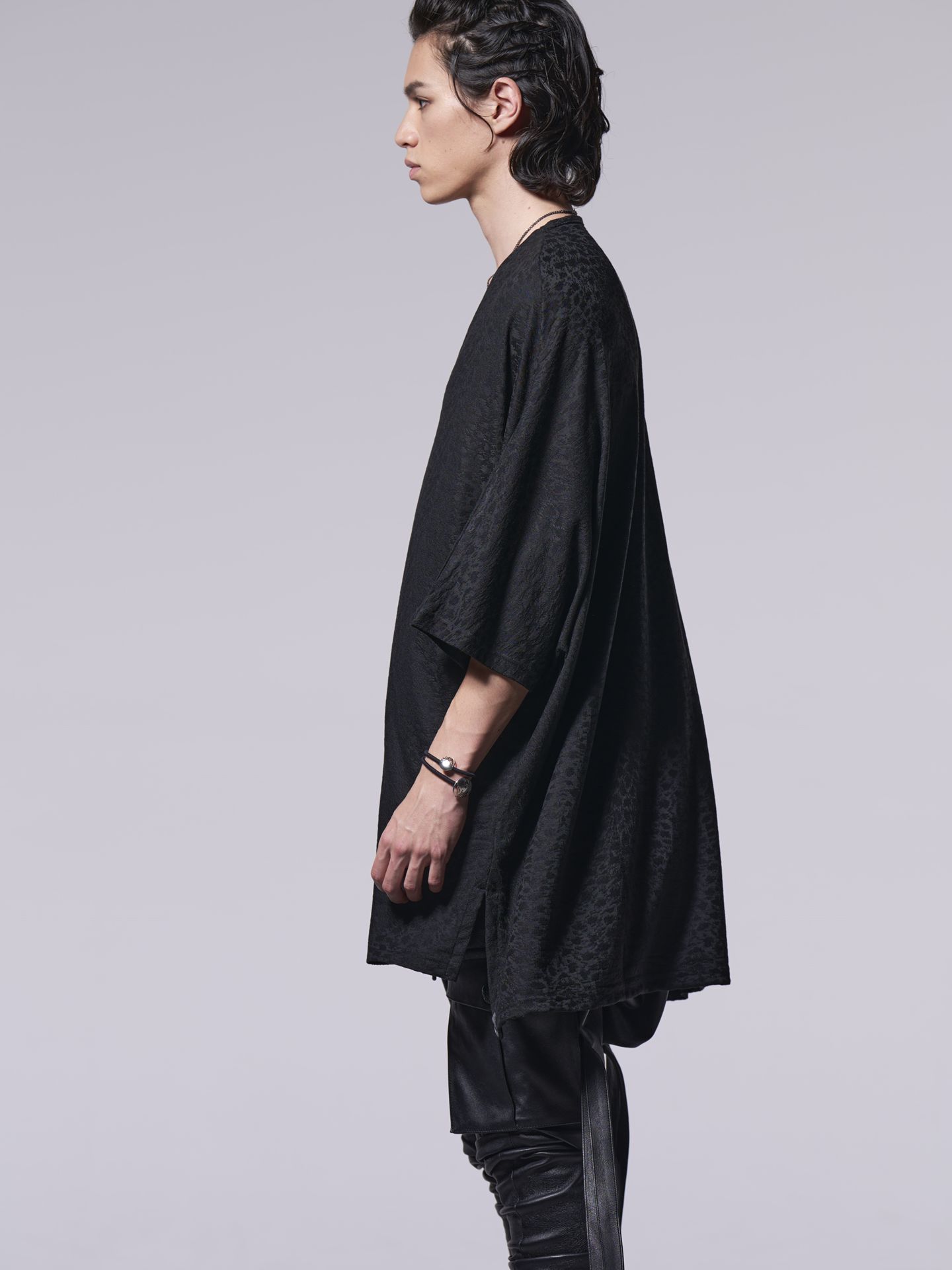 《予約品》 Dolman Henry Neck T-Shirt / ドルマンヘンリーネックT / ブラック