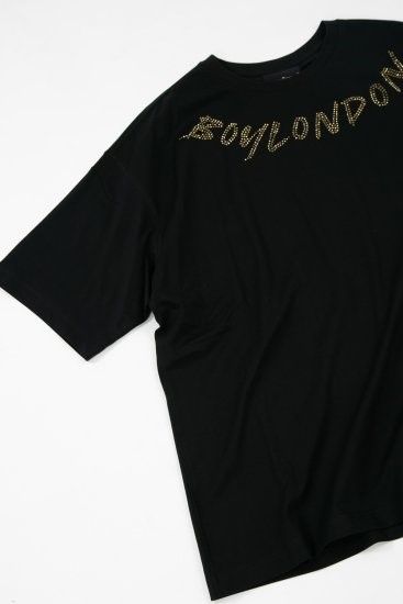RHINESTONE BOY EAGLE CLASSICAL ラインストーンT-SHIRTS/  ブラック 【BOY LONDON】