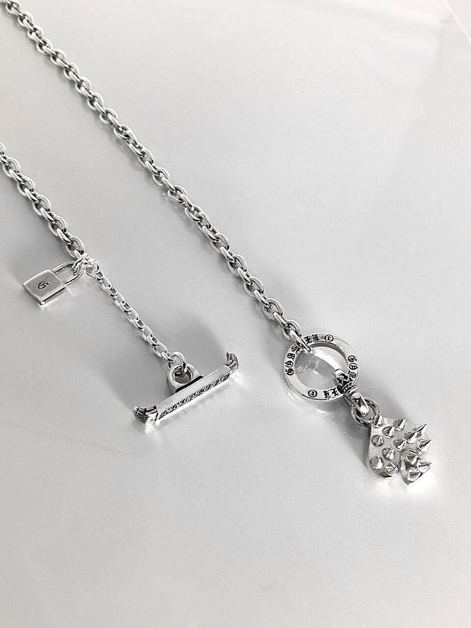 《受注生産》 CHAIN NECKLACE T-BAR [SPIKE : SPADE] / スパイクスペードTバーネックレス/ 注文から2～3週間後入荷予定