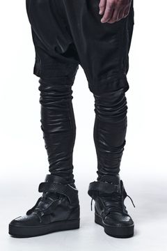 《予約品》 Leggings レギンス SmoothKOMOU&StretchLeather / Black 【kiryuyrik】 11月入荷予定