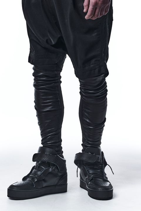 《予約品》 Leggings レギンス SmoothKOMOU&StretchLeather / Black 【kiryuyrik】 11月入荷予定