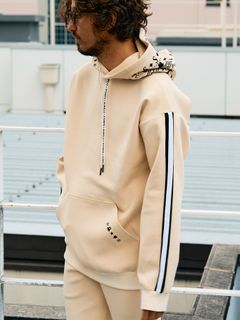 【予約品 5月8日(木) AM10時 締切】 T-Rストレッチポンチ スターノルディックフロッキーライン プルパーカー / オフホワイト