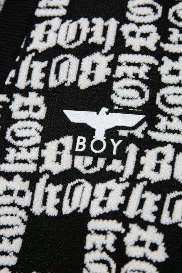 BOY LOGO PATTERNED KNIT CARDIGAN/ ブラック 【BOY LONDON】