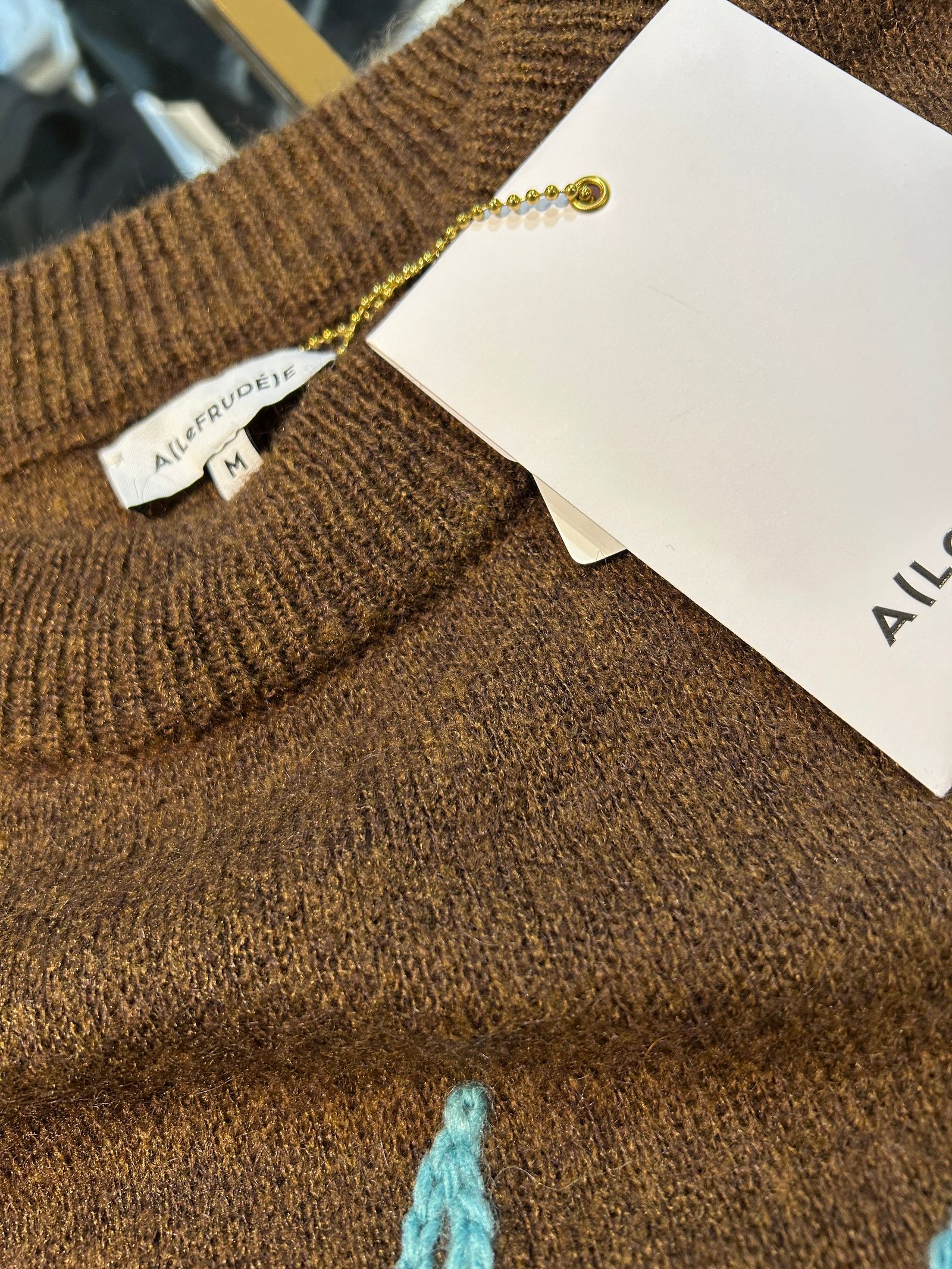 ファイヤー刺繍モヘヤニット ブラウン 【A(LeFRUDE)E】