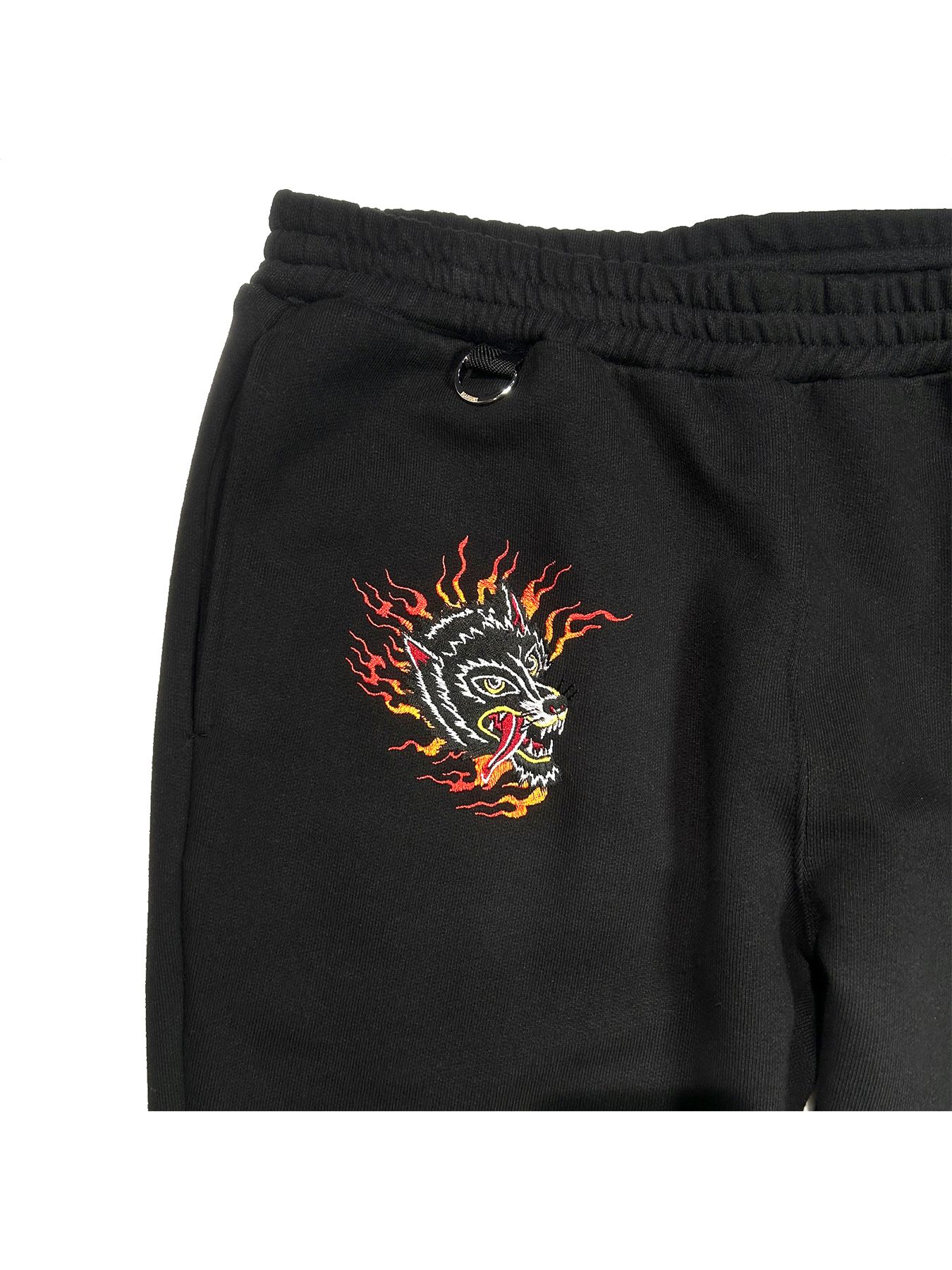 WOLF EAGLE SWEAT PT / ウルフ イーグル スウェット パンツ / ブラック×レッド