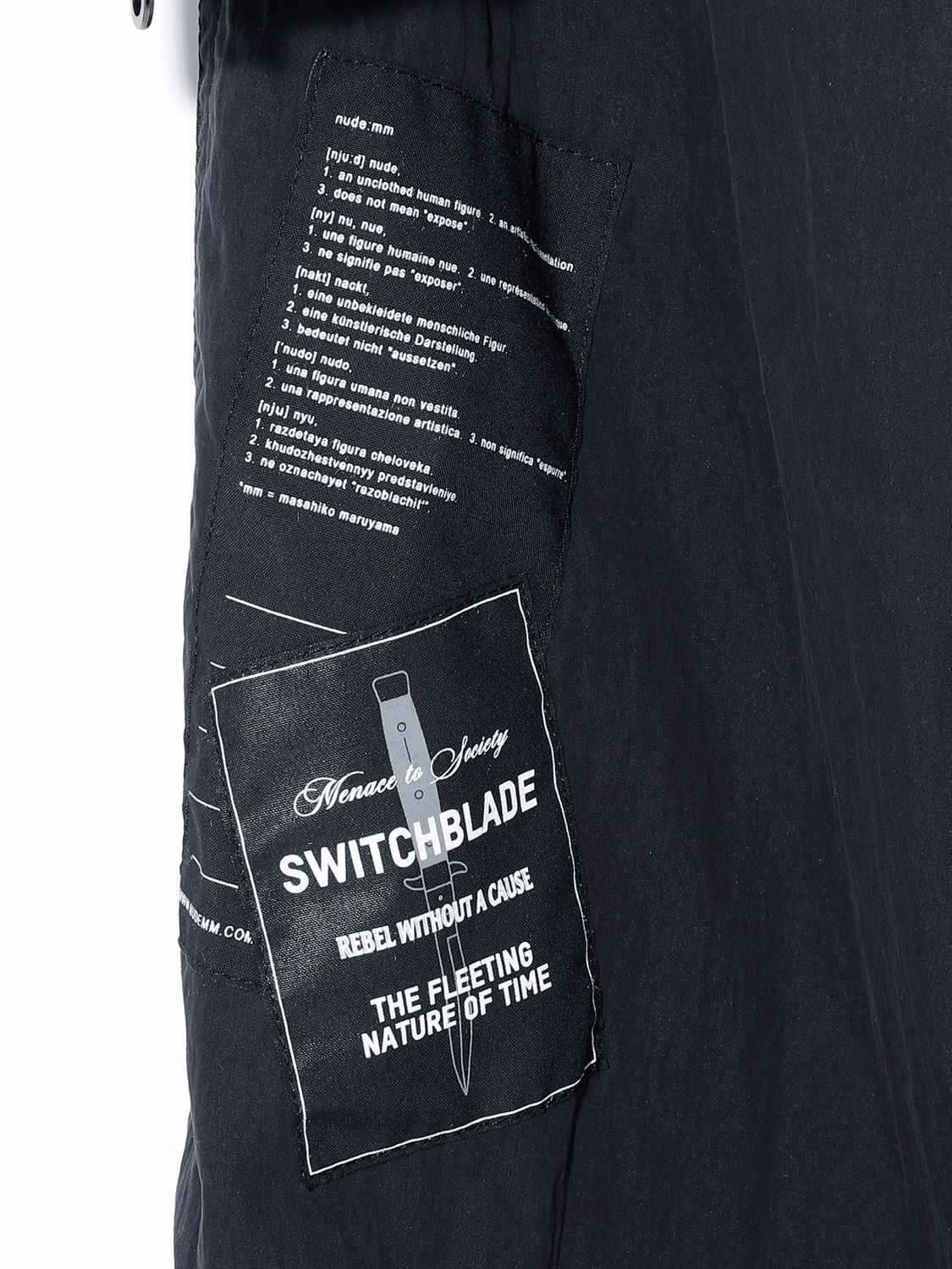 【予約品】 SWITCHBLADE x nude:masahiko maruyama ZIPPER FUSION MODS COAT / モッズコート / BLACK