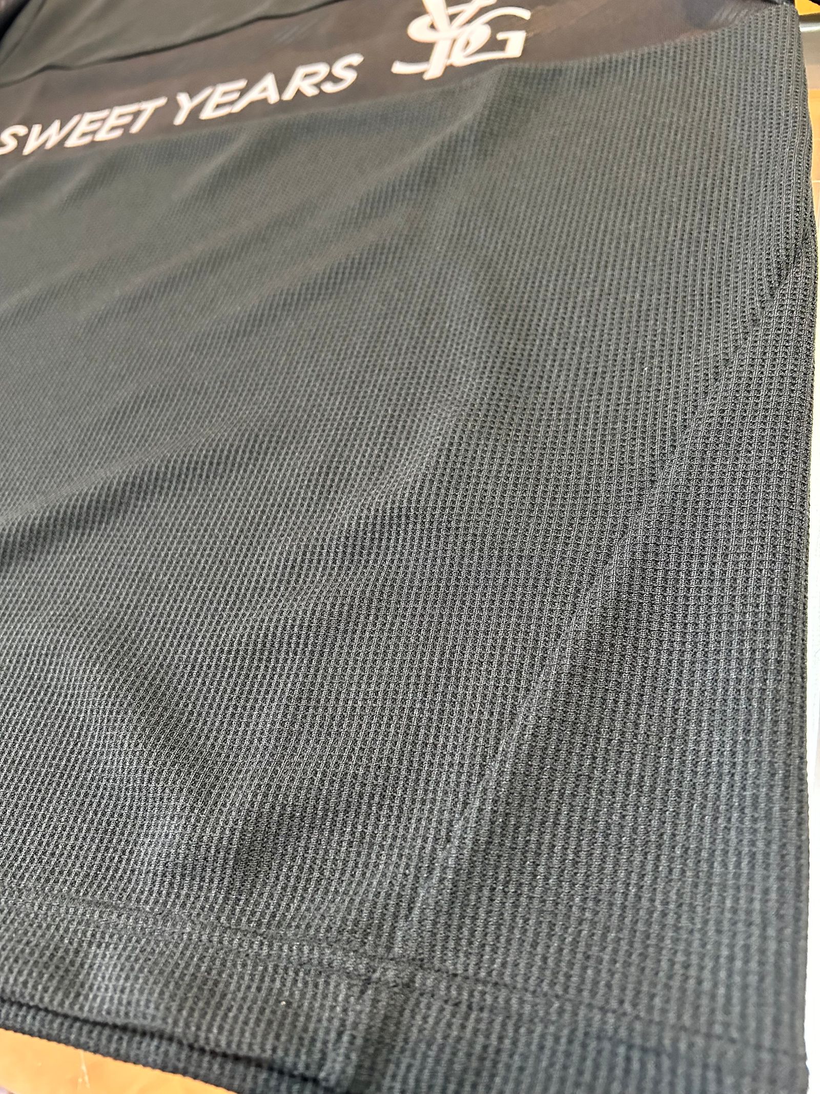 MINI WAFFLE LONG MOCK / ブラック 【SY32 by SWEET YEARS GOLF】
