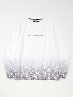 GRADATION LOGO L/S TEE / グラデーションロゴ 長袖Tシャツ / ホワイト 【SY32 by SWEET YEARS】