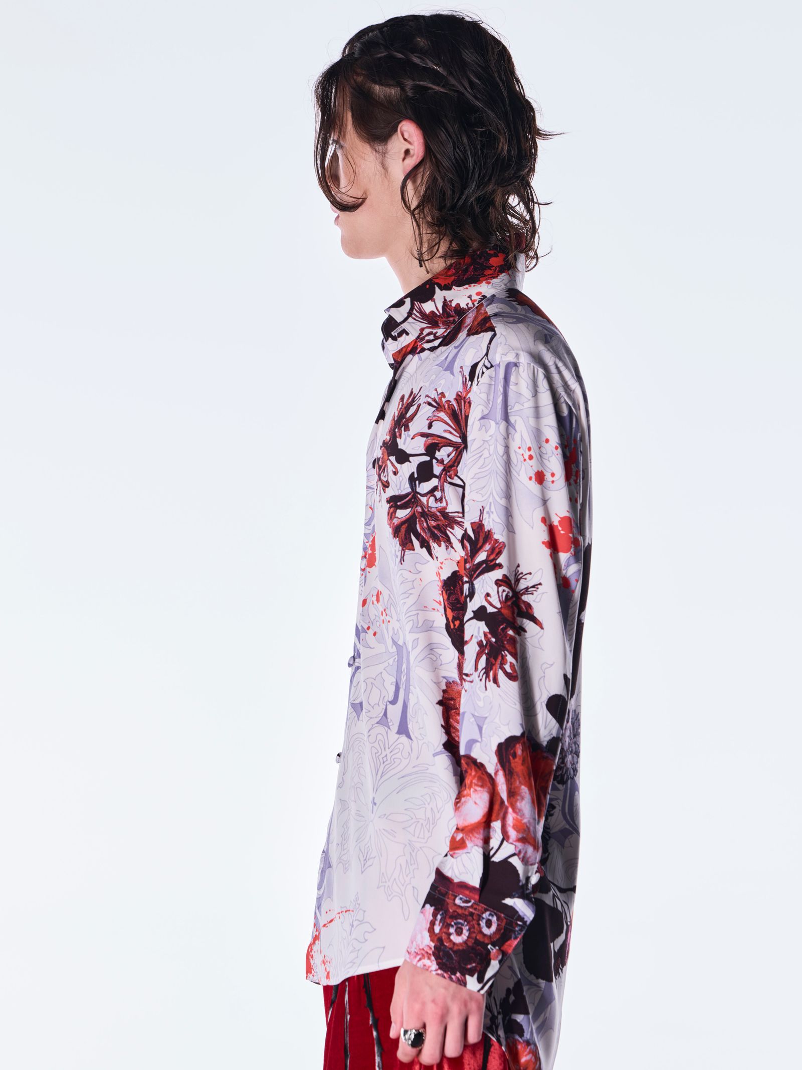 【予約品 6月29日(月) 締切】Goth Flora Shirt / シャツ / ホワイト