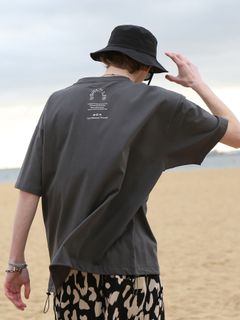 TIGRE-CORD TEE / 刺繍&プリントTシャツ / スミクロ【QUOLT】