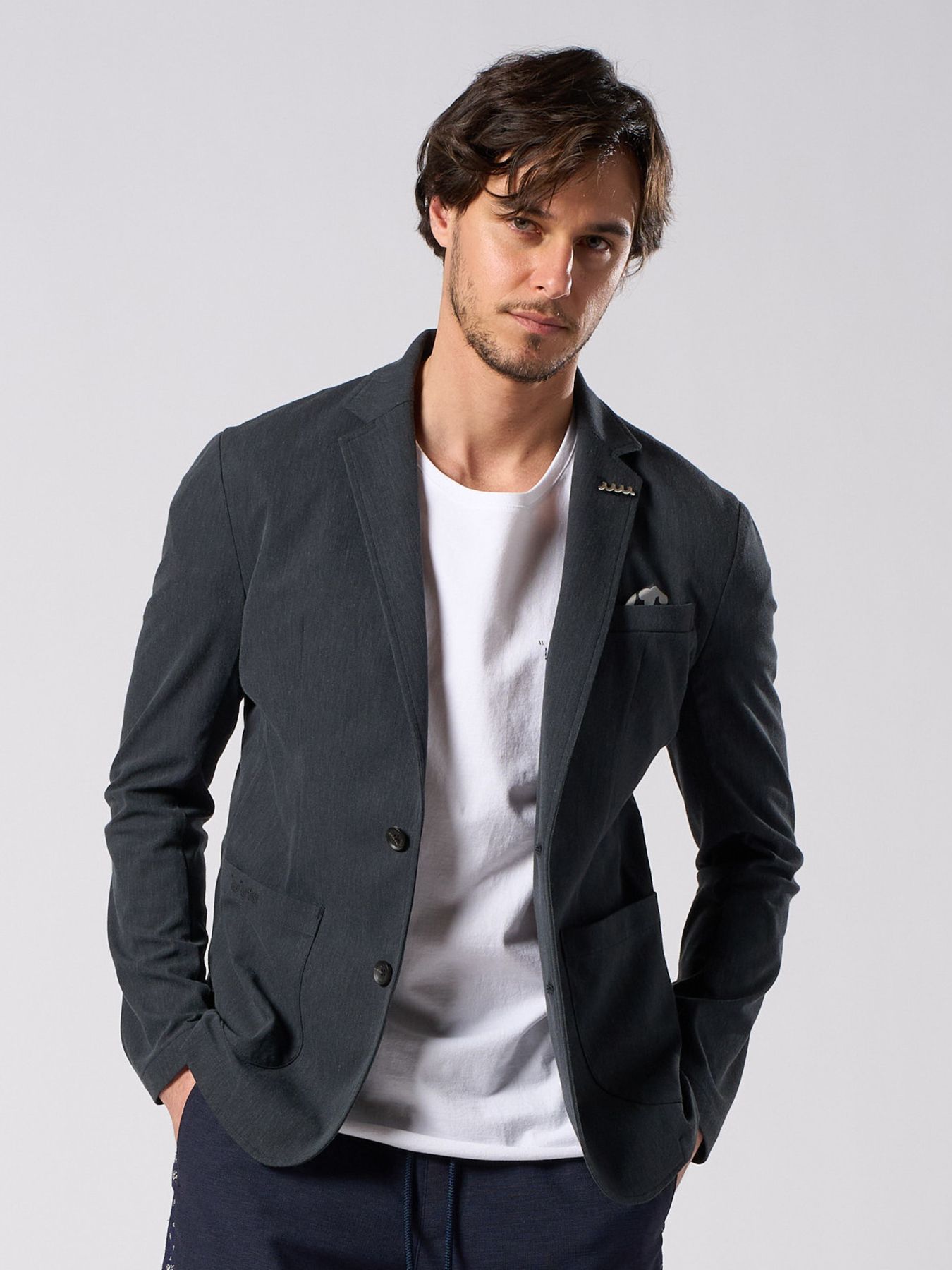 【予約品 1月25日(日) 締切】muta × wjk collection：smart jacket / スマートジャケット / チャコール