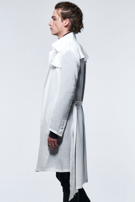 《予約品》 UnconSingleTrenchCoat / ホワイト 【kiryuyrik】 2023年5月以降入荷予定
