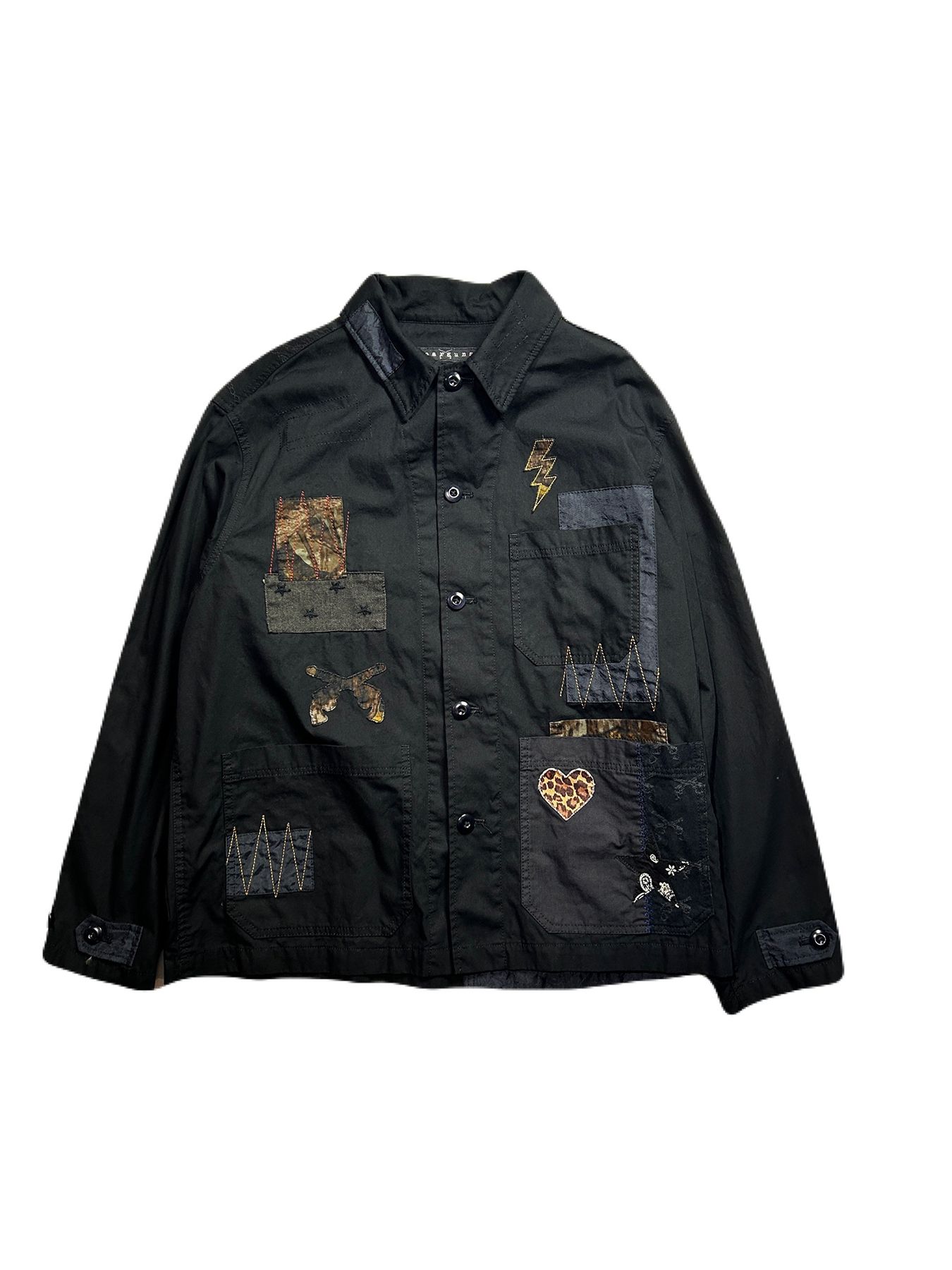 【予約品 8月10日(日) 締切 】PATCH WORK JACKET / パッチワーク ジャケット / ブラック