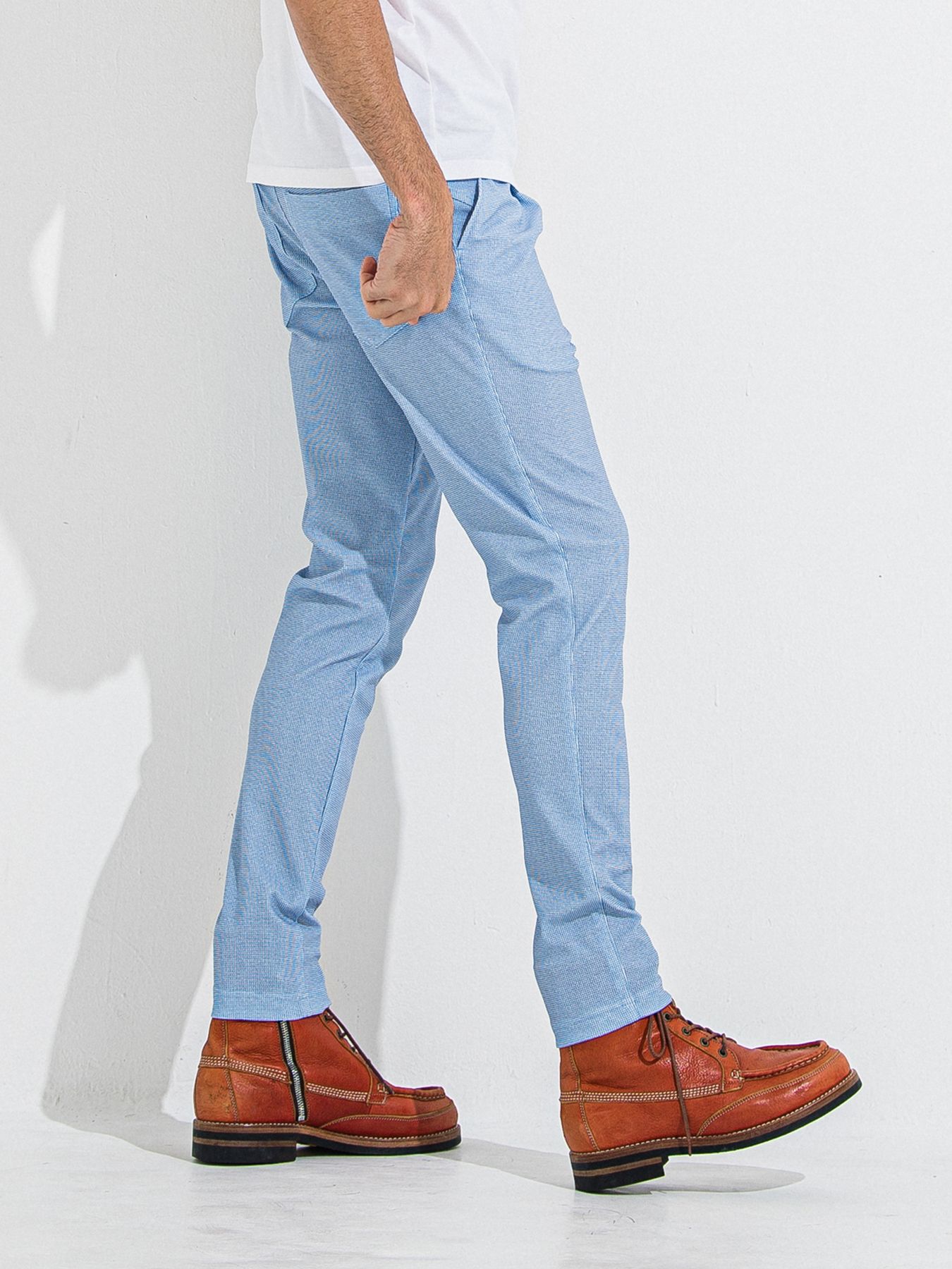【予約品 】CHRIS EASY TUCK PANTS / クリスイージータックパンツ / チェックサックス
