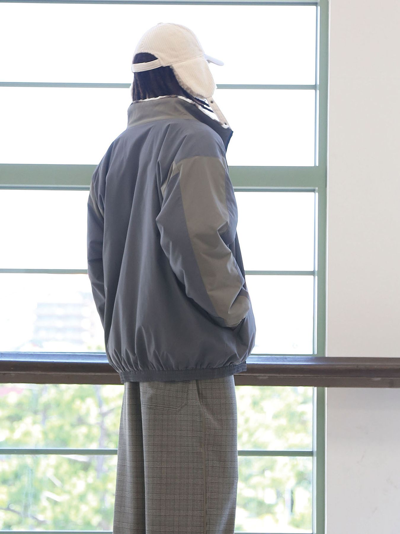 リバーシブル REVERSIBLE-HYPE JKT / GRAY-BEIGE【QUOLT】