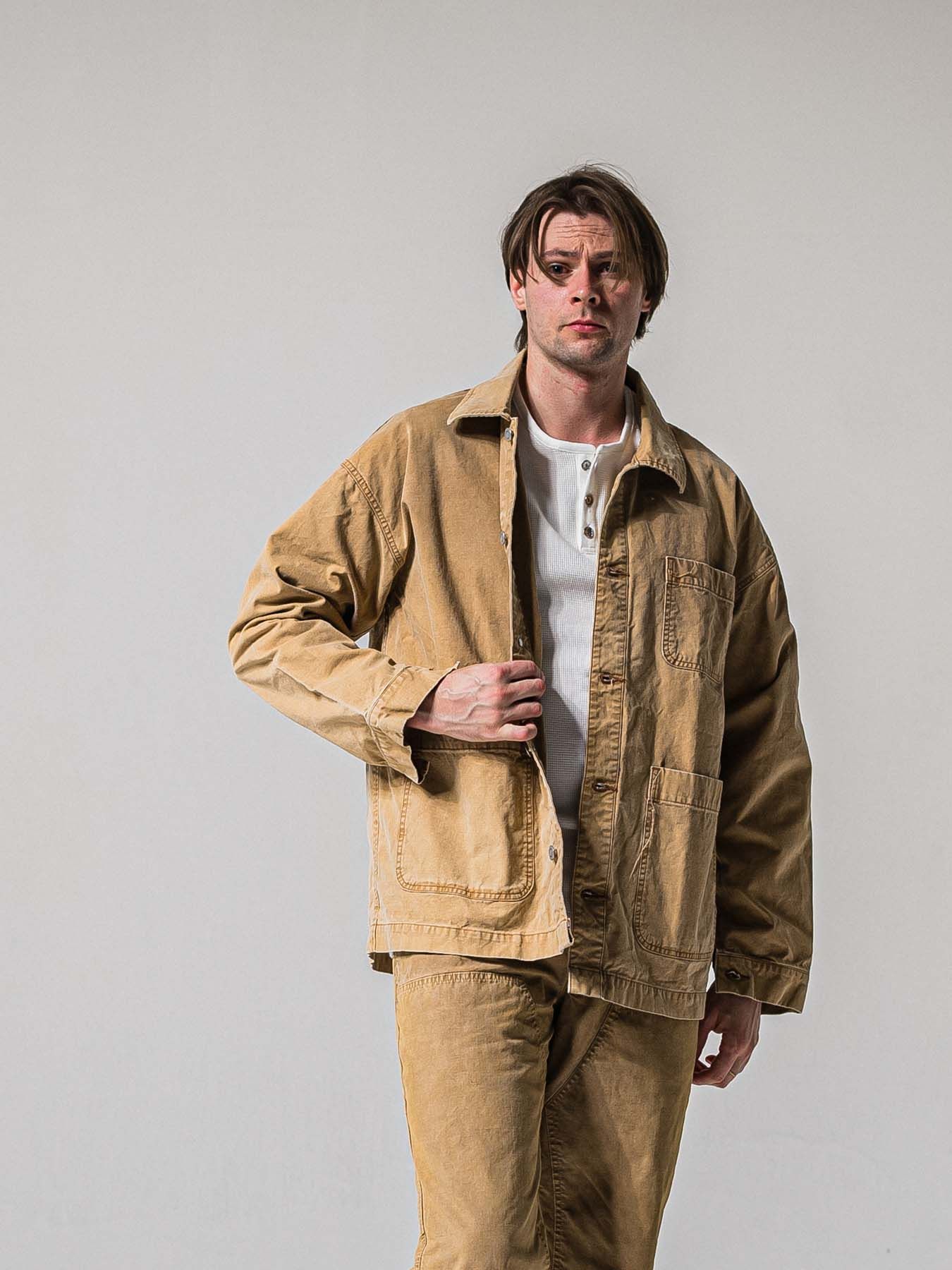 【予約品 11月16日(日) 締切】RC COVER ALL / ミリタリーキャンバス カーバーオールジャケット / ダークブラウン