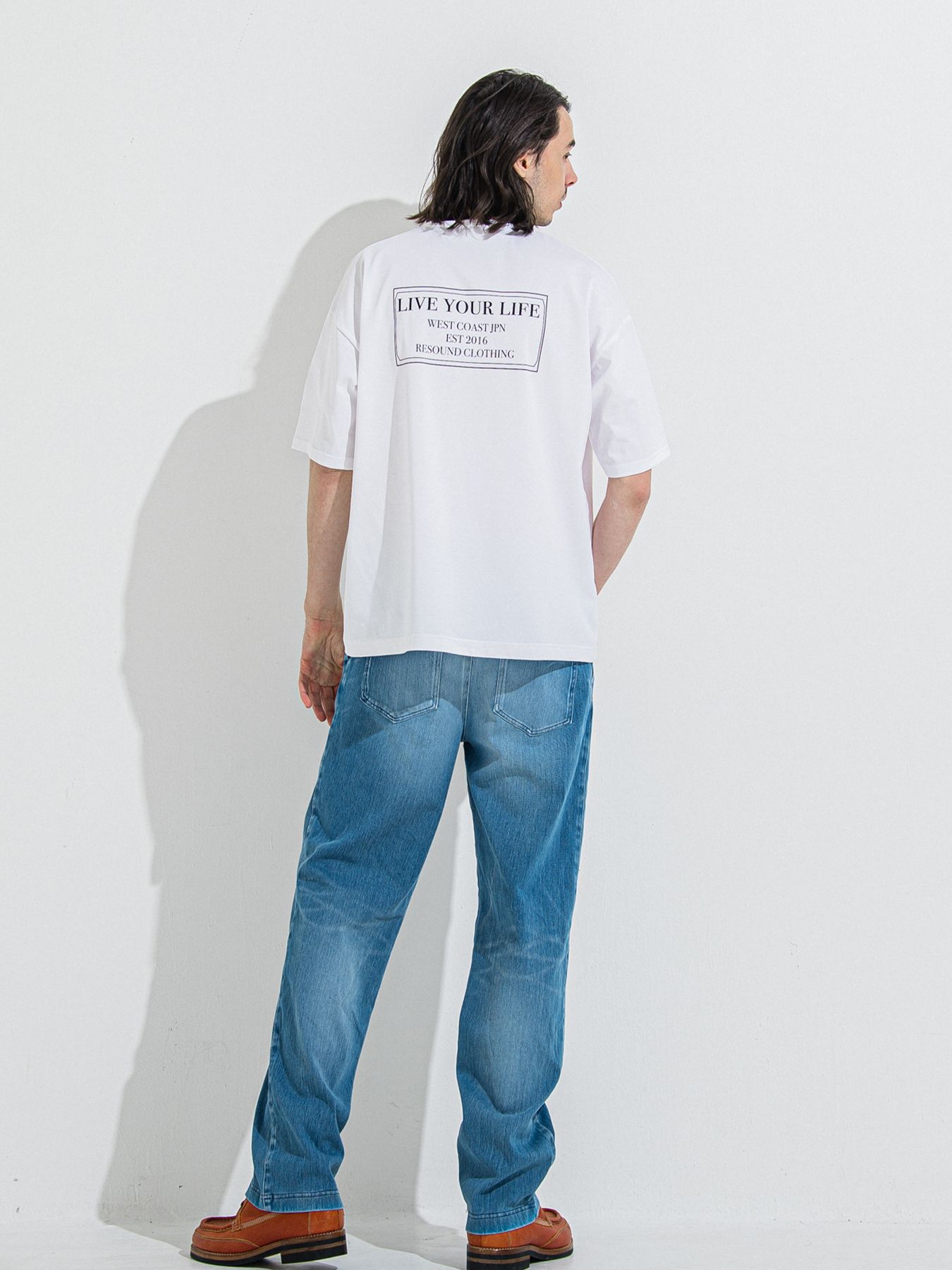 DENIM JERSEY WIDE PT / デニムジャージワイドパンツ / ライトインディゴ