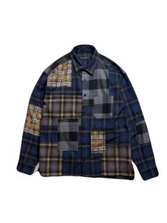 【予約品 3月9日(月) 18:00 締切】MULTI CHECK SH / マルチ チェック シャツ / ネイビー