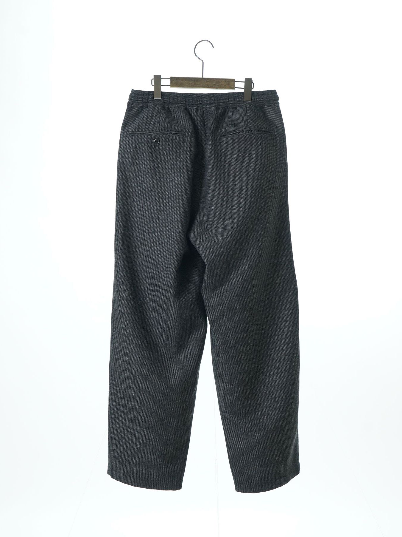 【予約品 】LOUNGECUT TORAUSERS / ワイドトラウザーズ / チャコール×ブラック