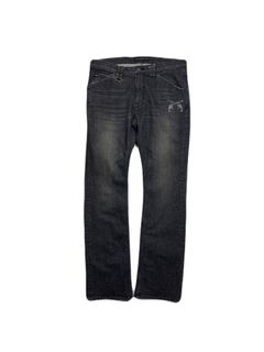 【予約品 3月9日(月) 18:00 締切】STRETCH DENIM PT CRY / ストレッチデニム ブーツカットパンツ / クリスタル ブラック