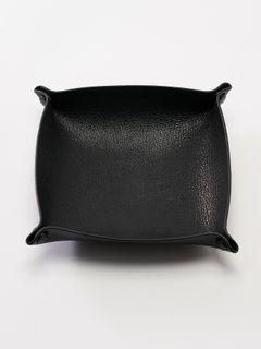 【予約品 】KOBE LEATHER square tray / 神戸レザー スクエアトレー / ブラック