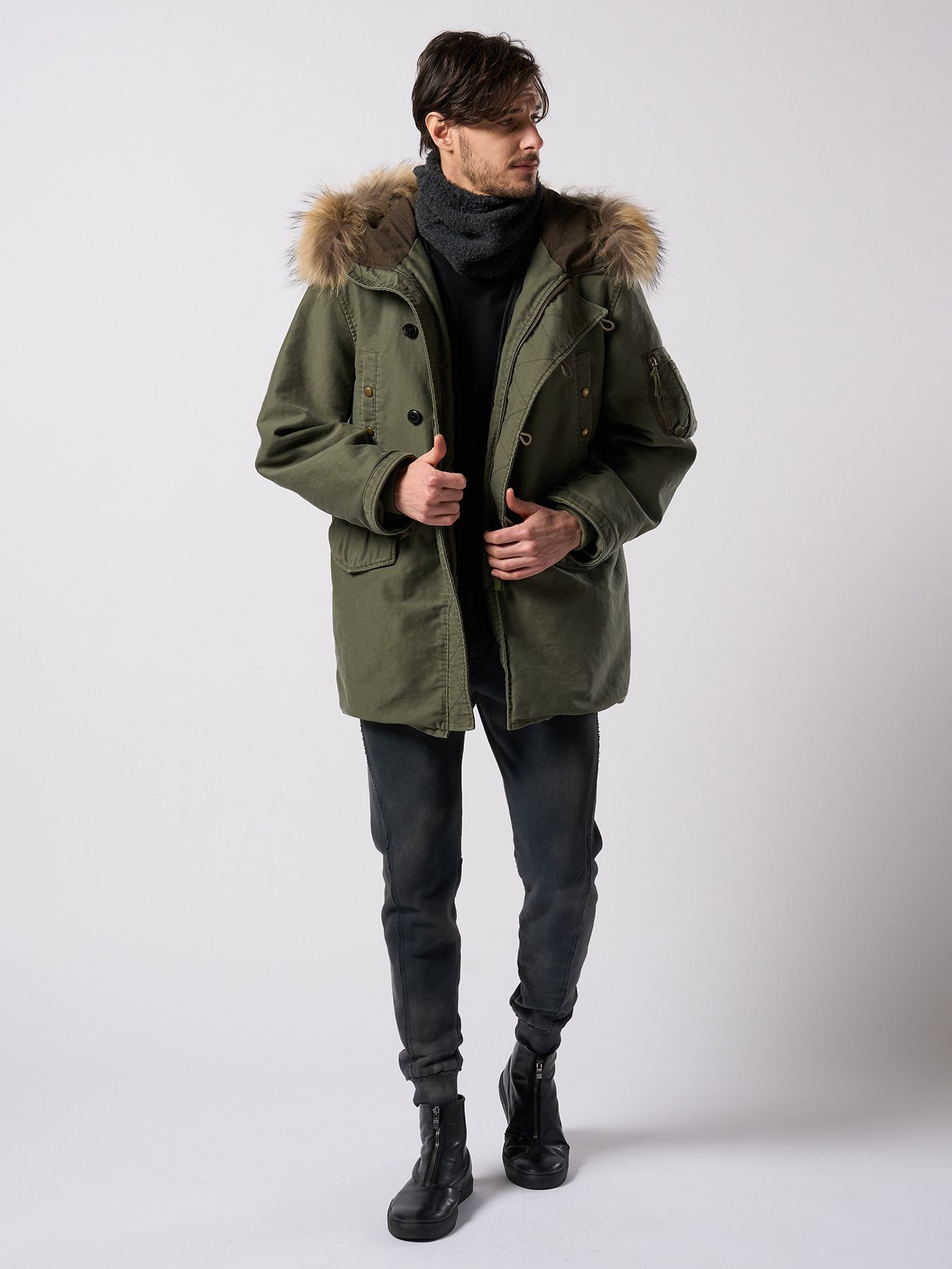 【予約品 4月19日(日) 18時締切】front zip bootie / ホースレザー フロントジップブーツ / ブラック