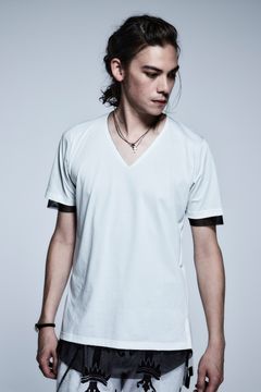 《予約品》 LayerdT-Shirts Jersey+Mesh / White&Black 【kiryuyrik】 3月入荷予定