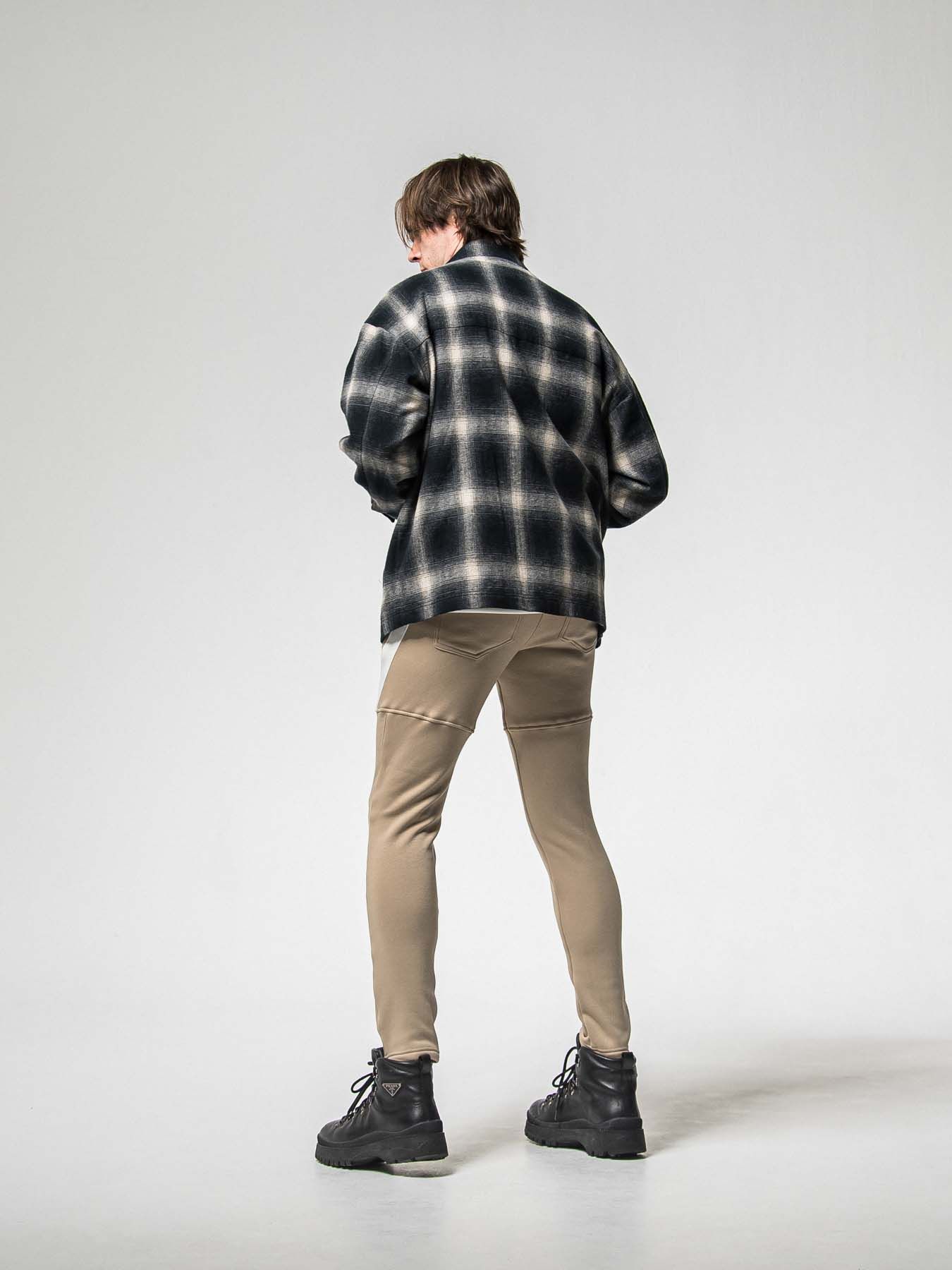 【予約品 8月31日(日) 締切】FLANNEL CHECK JK / フランネルチェック ジャケット / ブラック