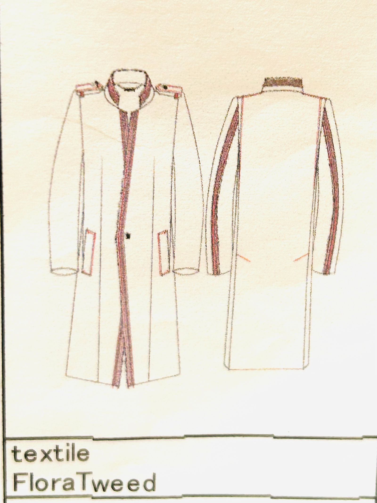 《予約品》 TrimmingLongJacket / ロングジャケット / フローラ