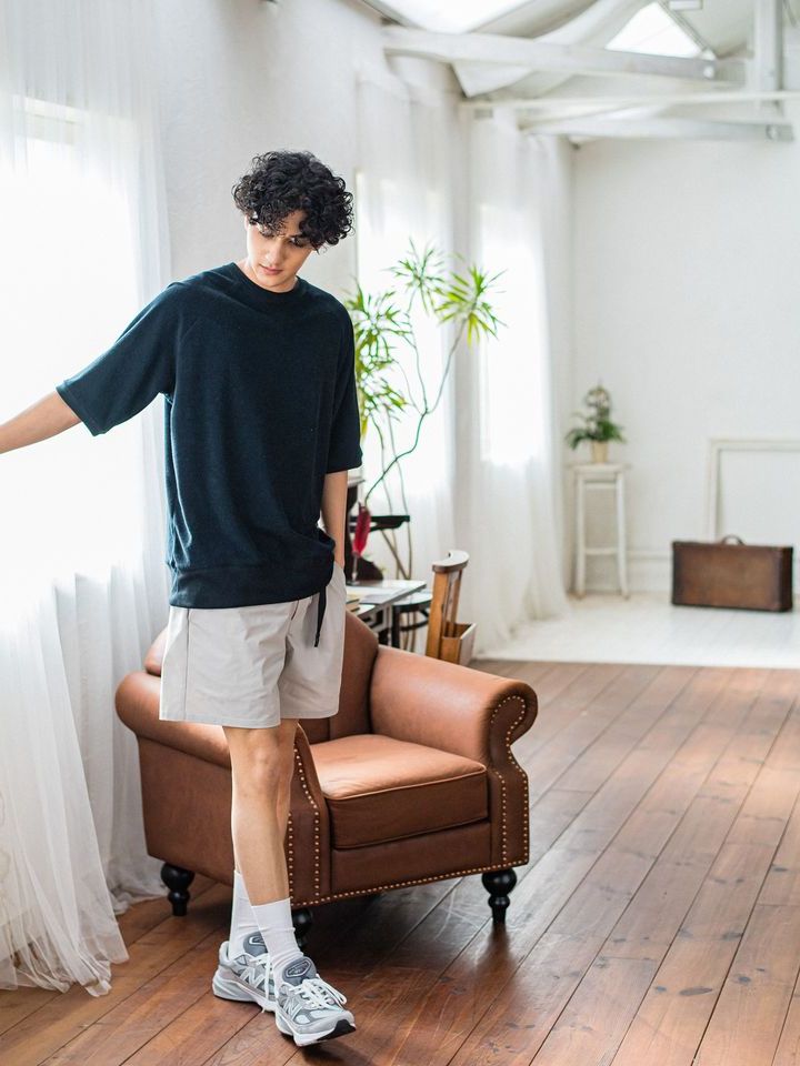 《予約品3月3日18：00締め》 PILE half sleave / ハーフスリーブT / ブラック