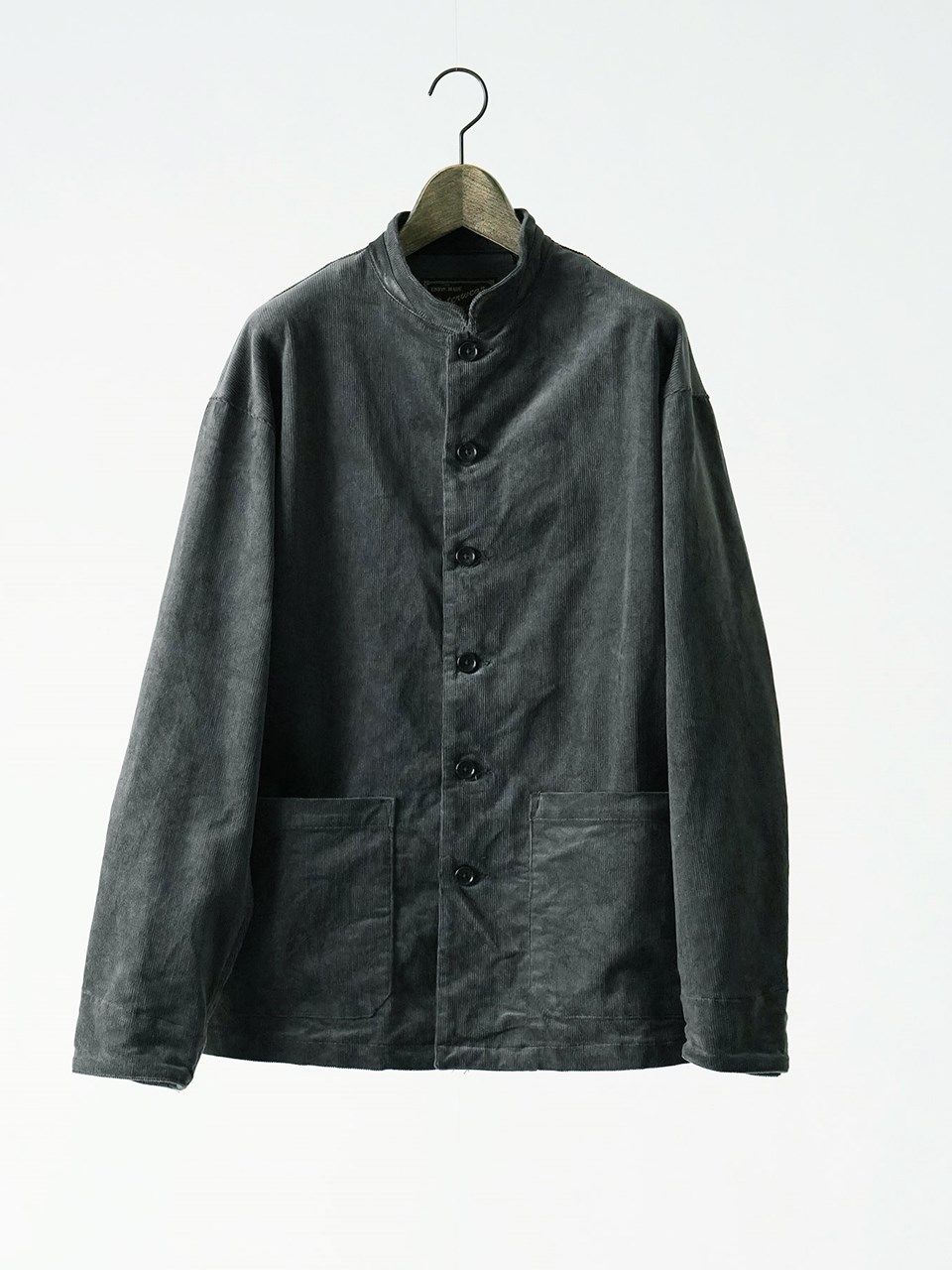 EGO TRIPPING - 《予約品》 CORDUROY CHOPCOLLAR JACKET / ジャケット / チャコール 【EGO  TRIPPING】 10月中旬以降入荷予定 | BRYAN