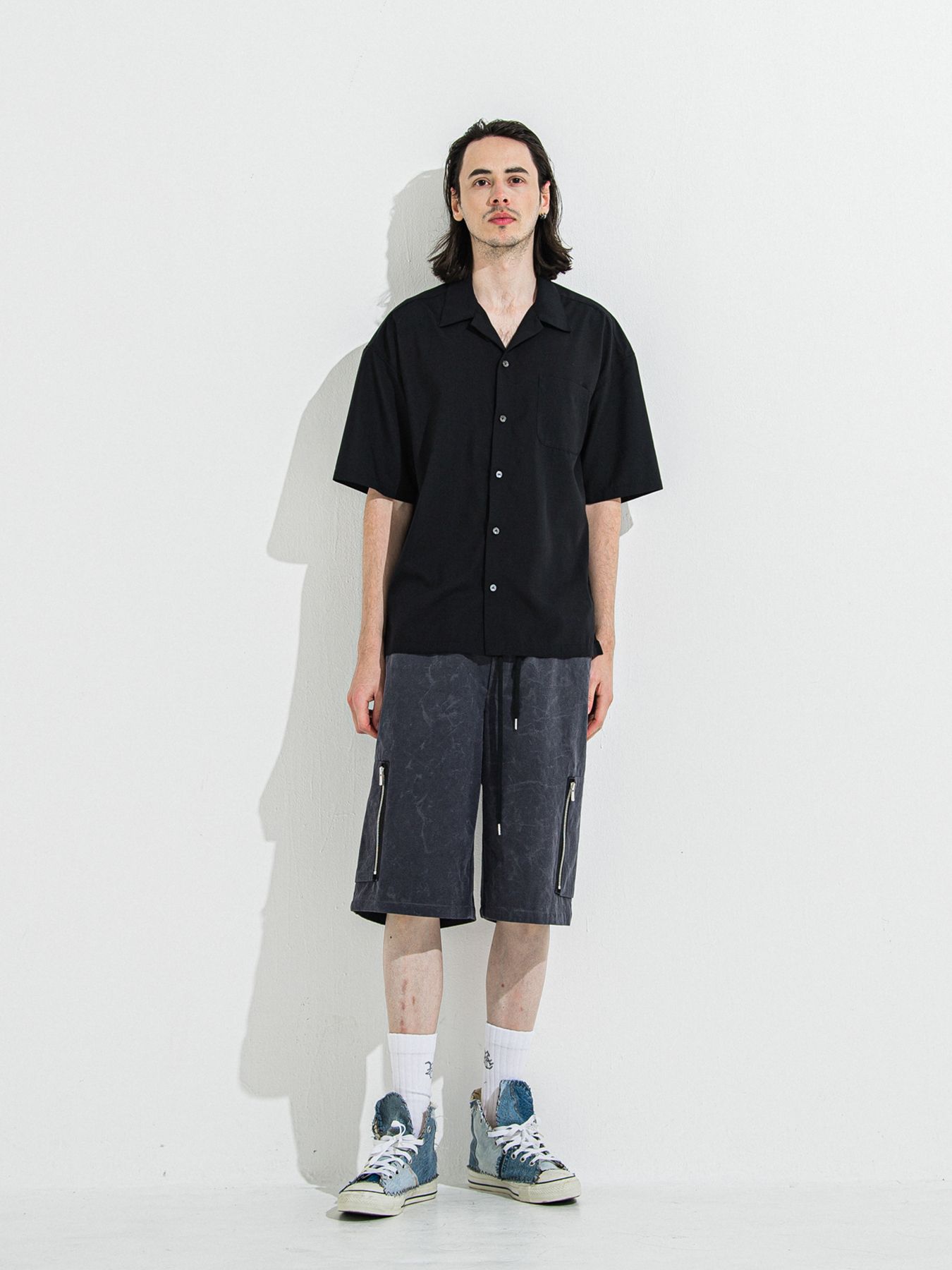 【予約品 】DAVID CARGO HALF PANTS / デヴィッドカーゴハーフパンツ / ヴィンテージブラック