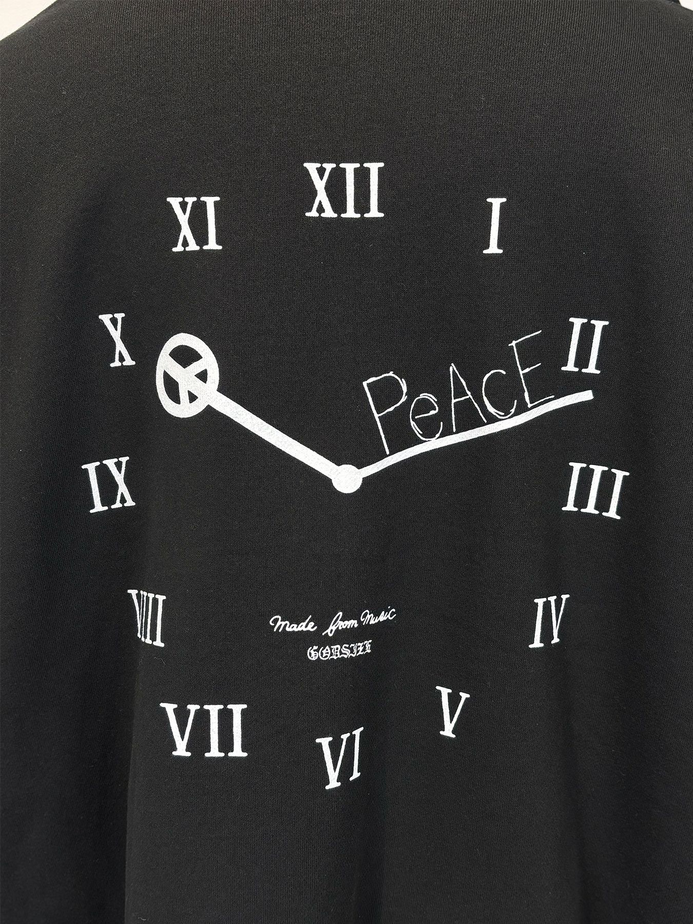 GODSIZE CLOCK RELAXED FIT PULLOVER HOODIE / ブラック