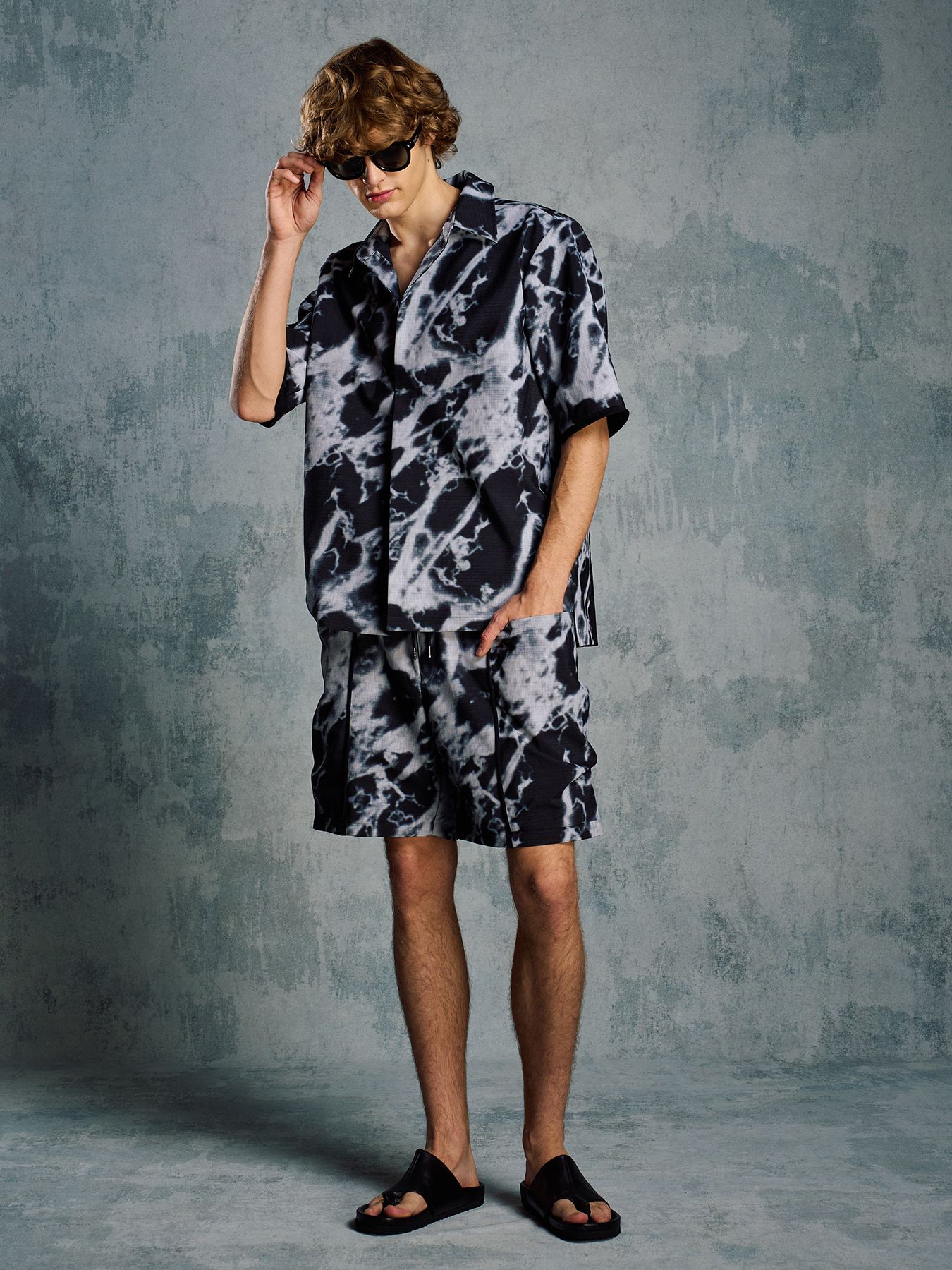 【予約品 1月25日(日) 締切】skipper shirt H/S / スキッパー ハーフスリーブシャツ / モノプリント