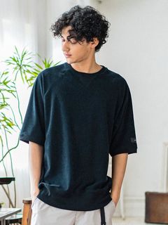 《予約品3月3日18：00締め》 PILE half sleave / ハーフスリーブT / ブラック