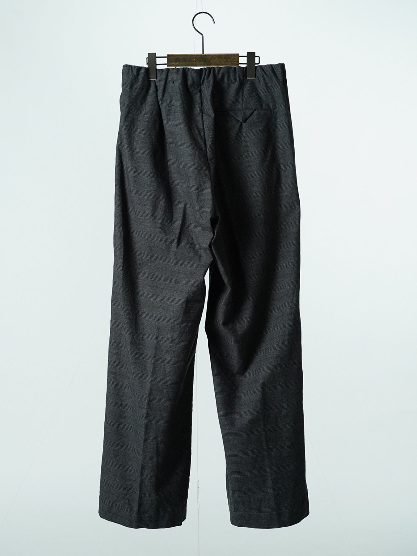 【予約品 7月5日(日) 締切】DRESSYEASE TRUSERS / ドレッシーイーズトラウザーズ / チャコール（チェック）