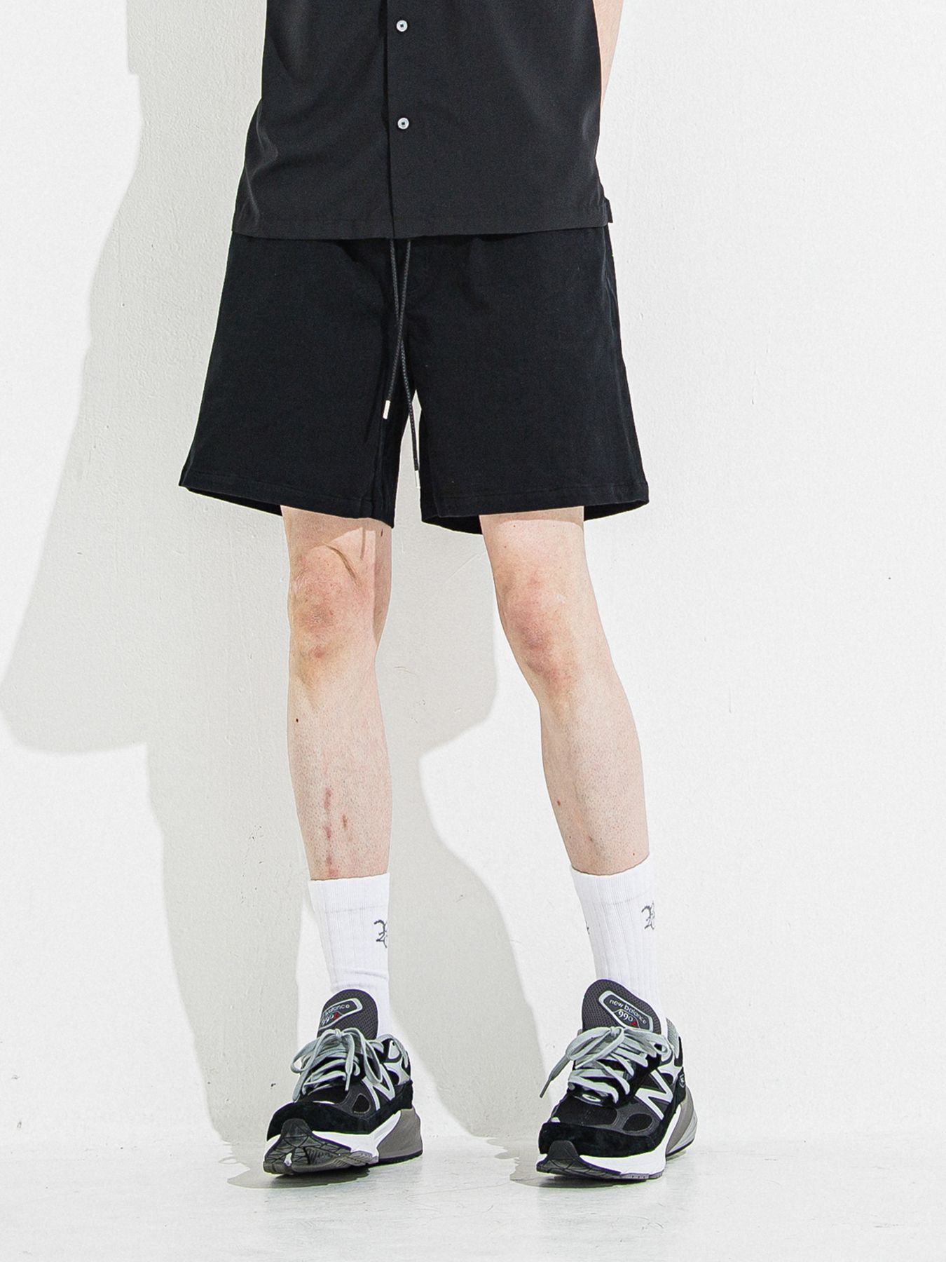 【予約品】DENIM JERSEY SHORTS / デニムジャージショーツ / ブラック