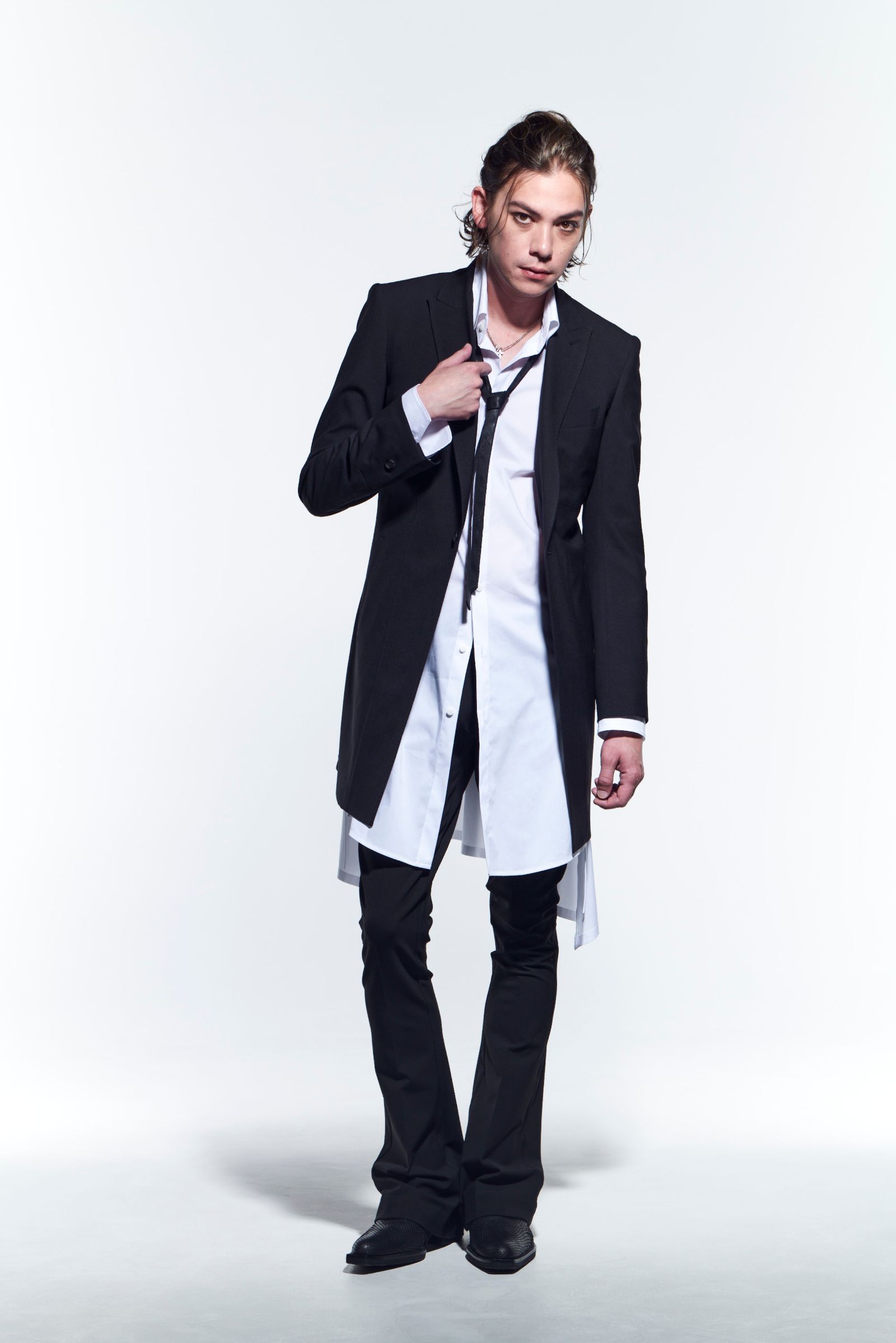 《予約品》 LongPeackedJacket JetSWAROFSKY テーラードジャケット TWS-Stretch / Black 【kiryuyrik】 1月入荷予定
