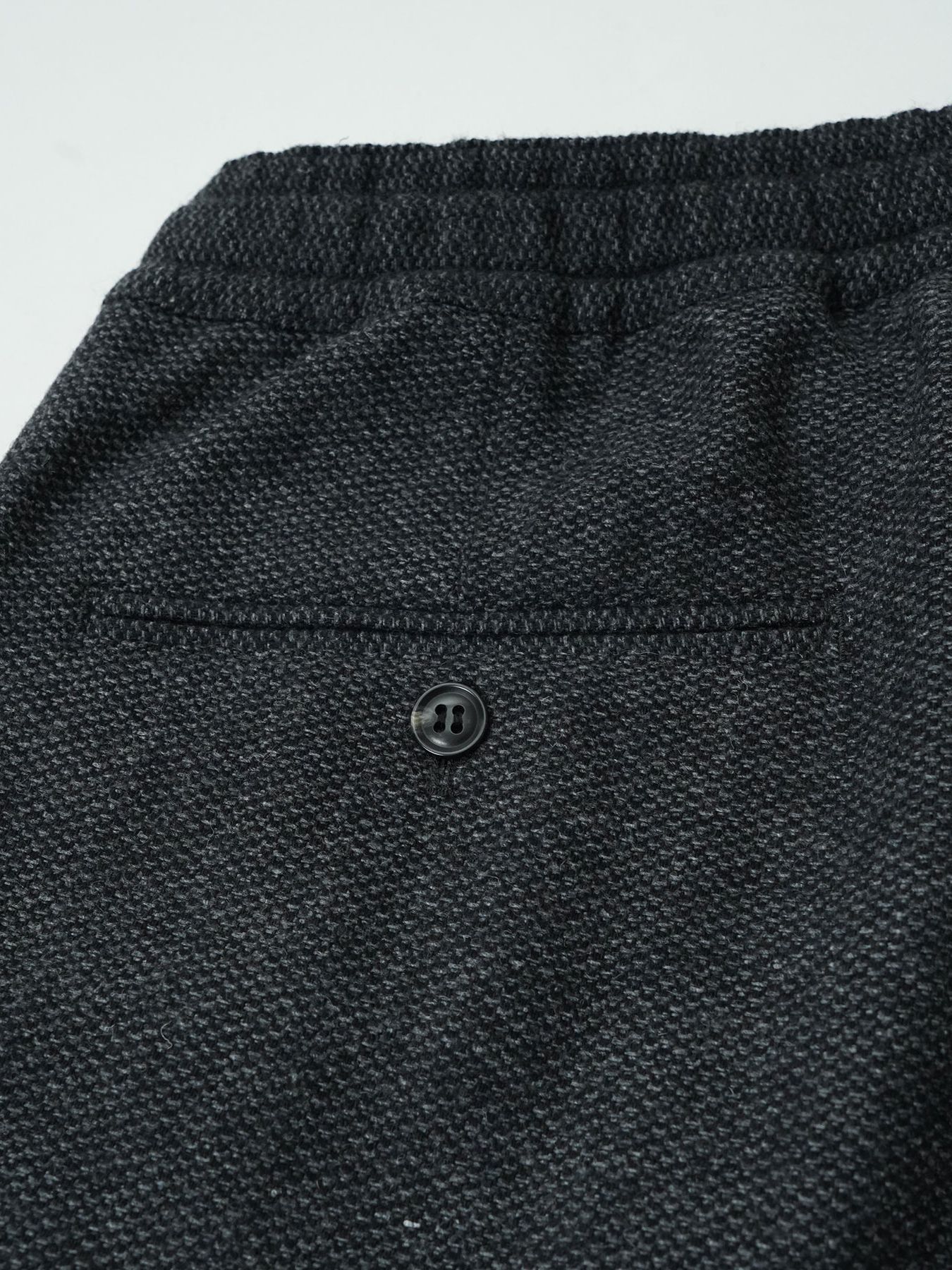 【予約品 】LOUNGECUT TORAUSERS / ワイドトラウザーズ / チャコール×ブラック