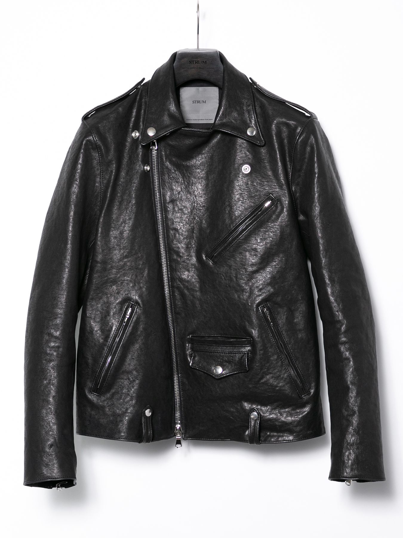 【予約品 4月27日(日) 締切】Pit Vegetable Full Tanned Shrinked Horsehide Double Riders / フルタンニン ピット鞣し シュリンクホースハイド ダブルライダース / JOEY